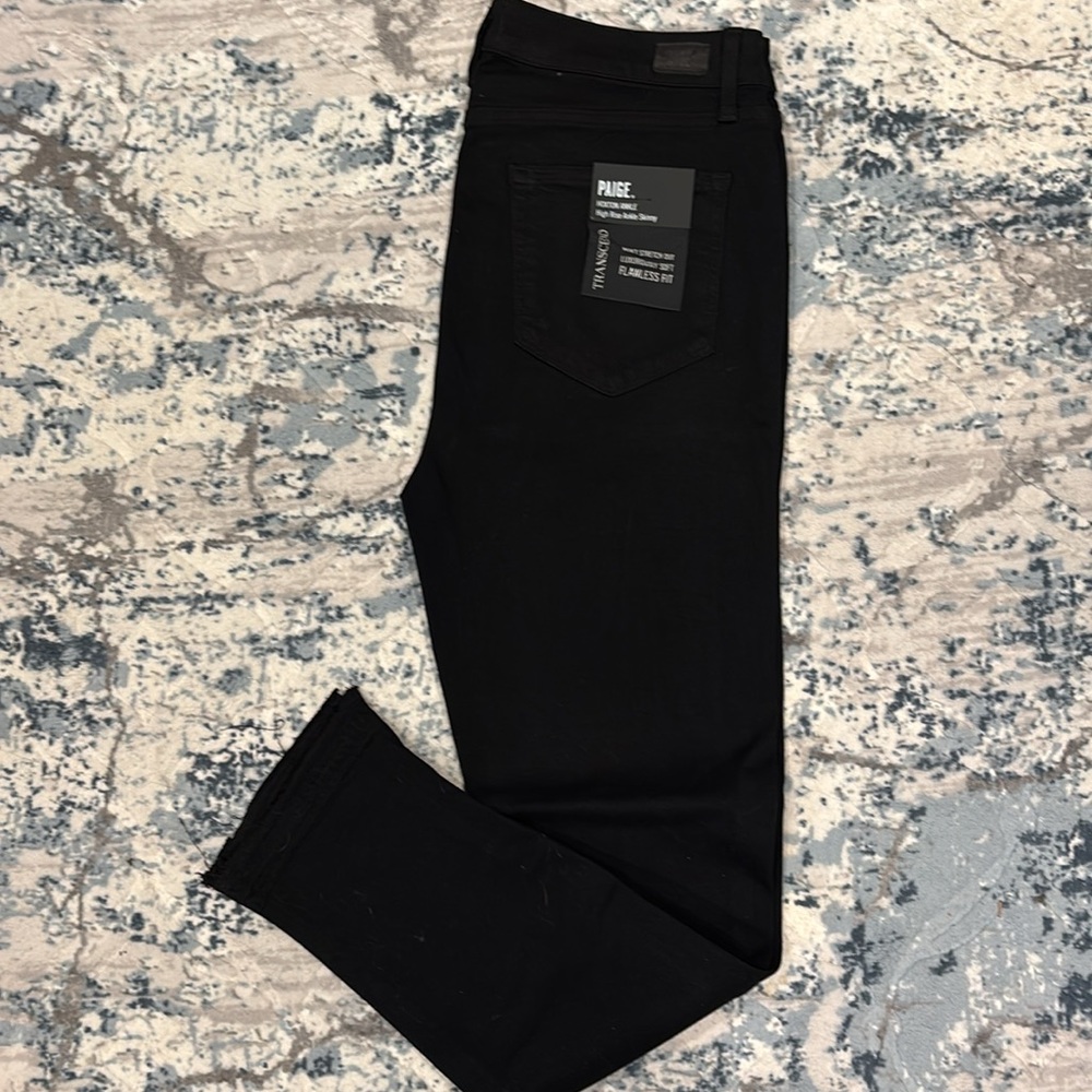 New Paige Black High rise with hem detail - Picture 2 of 8